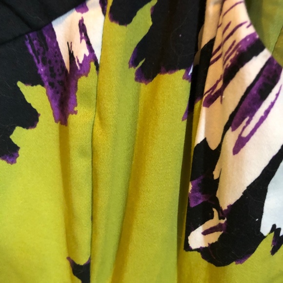 Chartreuse, violet and white Nine West Dress Size 4 - Picture 2 of 8